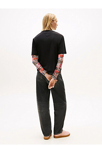 Tommy Hilfiger Tjw Emblem Box Cut Women's Black T-Shirt Dw0Dw22202Bds