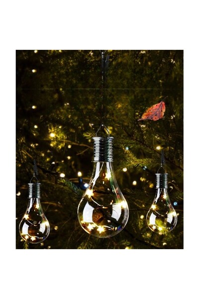 Flippy Solar LED Decorative Bulb Outdoor Hanging Lamp, IP65, Ultron Transparent, Warm Light,