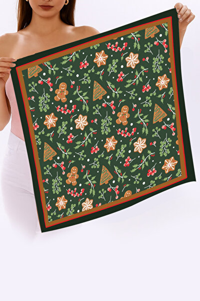 tarzınısec Yeni Sezon Yılbaşı Desenli Bandana Fular Yeni Yıl Hediyesi Şal Est...