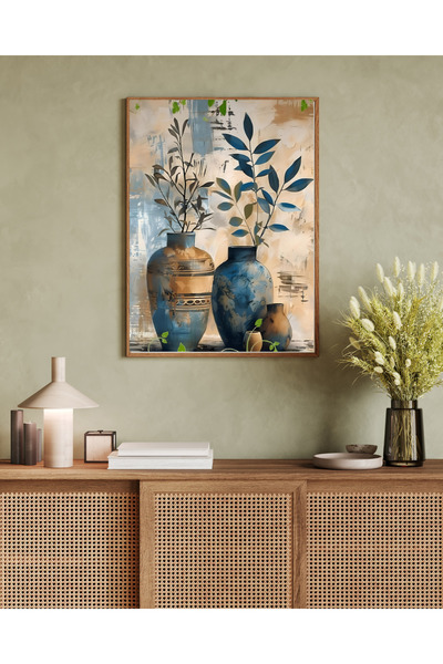 Tuba Decor Tablo dintr-o singură bucată cu rame din lemn pentru sufragerie, s...