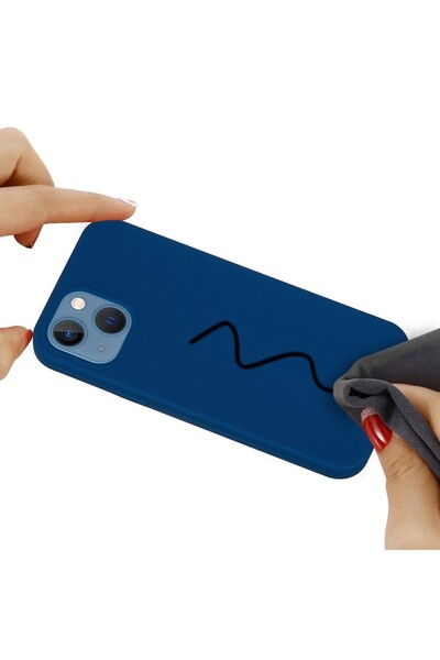 Apple iPhone 14 Pro Max Flippy Silicone Case with Microfiber Interior, Shock Protection - Blue Royal