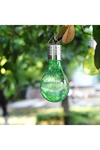 SELEXMO Lampa Solara LED Decorativa sub forma de Bulb, pentru exterior, suspe...
