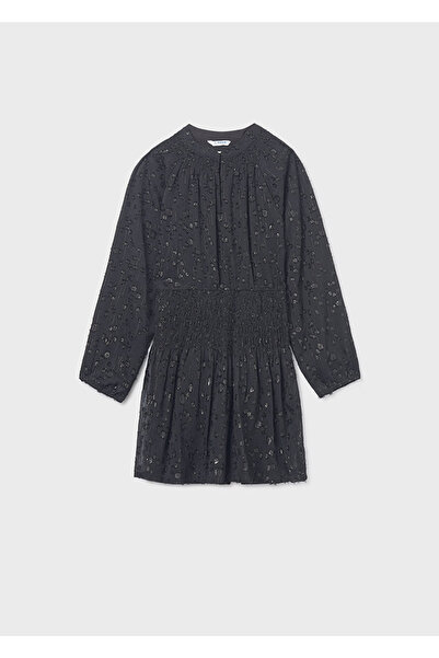 MAYORAL 7909-56 Girl's Black Chiffon Dress