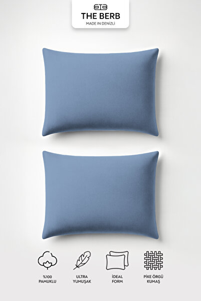 TheBerb | Набір з 2 подушок з лакостовою в'язкою | 100% бавовна | 50 x 70 | На блискавці