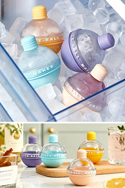 Genel Markalar Büyük Boy Hunili Altı Silikon Kolay Çıkabilen Küre Buzluk