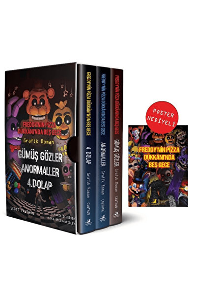 OLİMPOS ÇOCUK Freddy'nin Pizza Dükkanında Beş Gece Çizgi Roman Poster Hediyel...