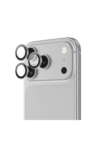 Benks iPhone 17 Pro Uyumlu DR Safir Kamera Lens Koruyucu Gümüş