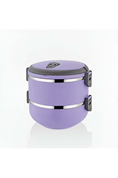 YAZICI FreshBox 2 Katlı Sızdırmaz Yemek Termosu Sefer Tası Saklama Kabı Lila