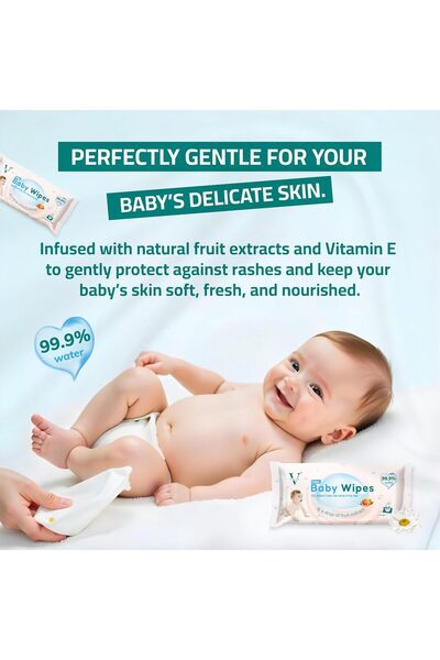 Vielor Baby Wipes, 99.9% Aqua Water Ultra-Sensitive Care