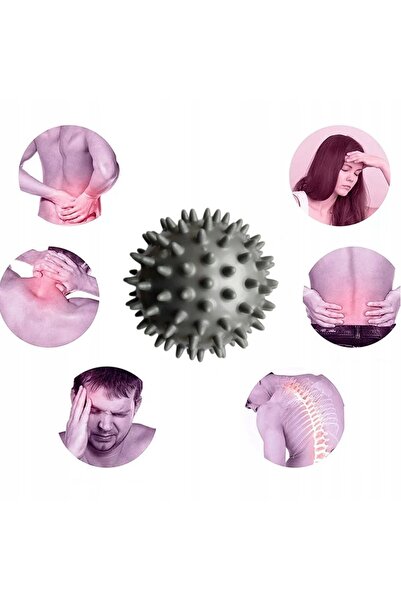 Zenorius Minge de Masaj cu Țepi pentru Relaxare Musculară – Roșu/Gri, Ø 7 cm