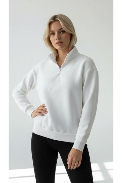Yarım Fermuarlı Sweatshirt