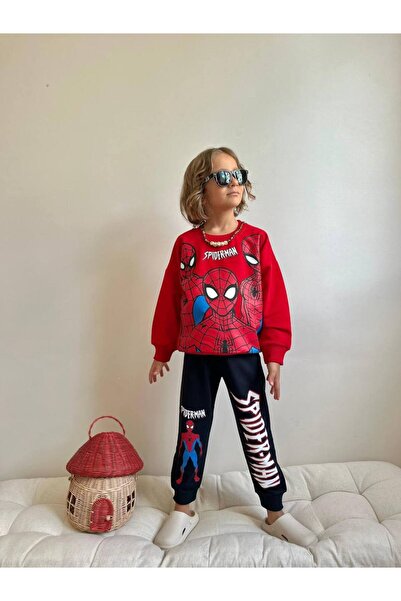 Jolly Kids Boy's Character Printed Sweatshirt Winter Set