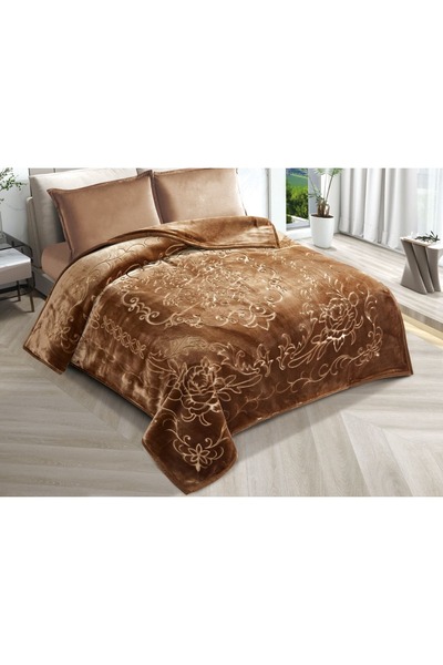 Gerenic بطانية 6كيلو نفرين طابقين وجهه محفور وجهه ساده بملمس ناعم ودافئ مقاس ...