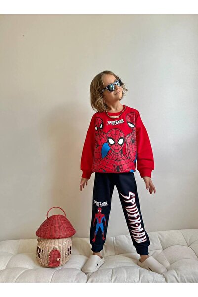 Jolly Kids Boy's Character Printed Sweatshirt Winter Set