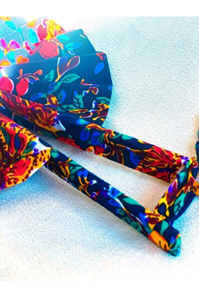 AlminaMia Ankara Kumaş Afrika Yelpazesi, Kumaş Saplı Yuvarlak Katlanabilir El...