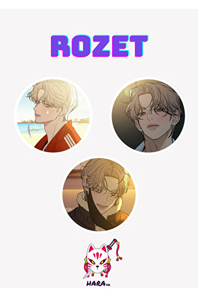 Hara Company Operation: True Love Manhwası Dohwa Baek Manhwa Rozet Seti 3’lü