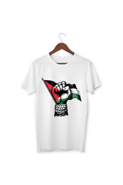 ALPŞAN TİCARET Μπλουζάκι Συμμαχικής Παλαιστίνης με στάμπα με σημαία Παιδικό μ...