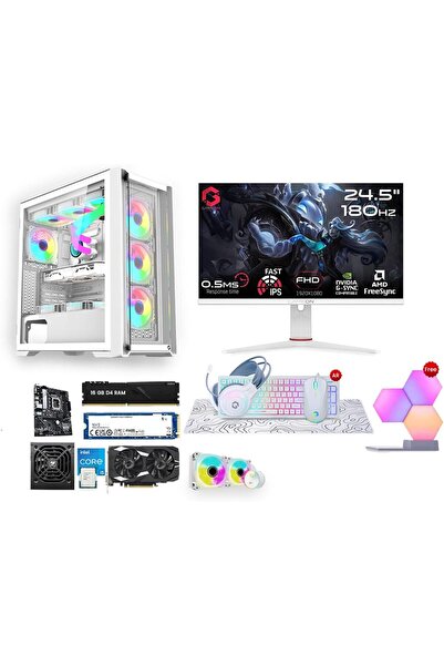 GAMEON Gaming PC Intel i5 12400F, RTX 3050, 16GB RAM, 1TB SSD, 24.5 Inch Monitor, RGB Keyboard Bundle