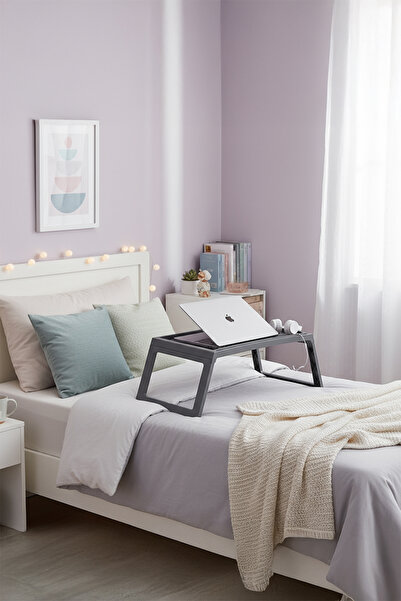 MissClean Multi-Purpose Folding Coffee Table “Anthracite” Tablet - Computer Table Overbed Breakfast Table