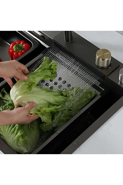 Alista Home Set chiuvetă din oțel inoxidabil cu baterie dublă, bazin perforat pentru legume/fructe, bazin universal