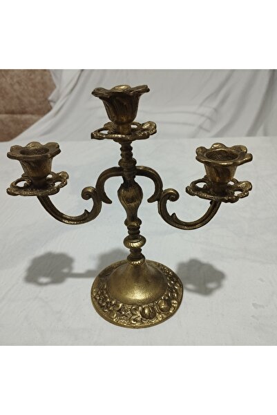 ironlife pirinç şamdan 3 kollu