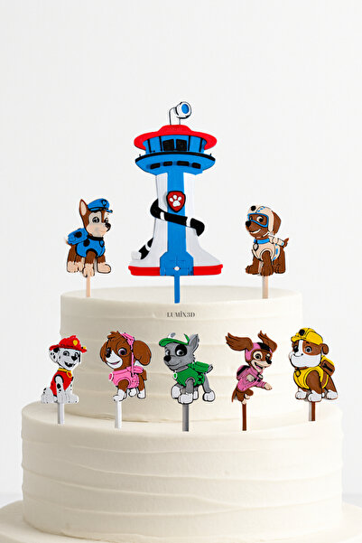 lumix3d Paw Patrol Pasta ve Muffin Cupcake Süsleme Seti (8 Parça)