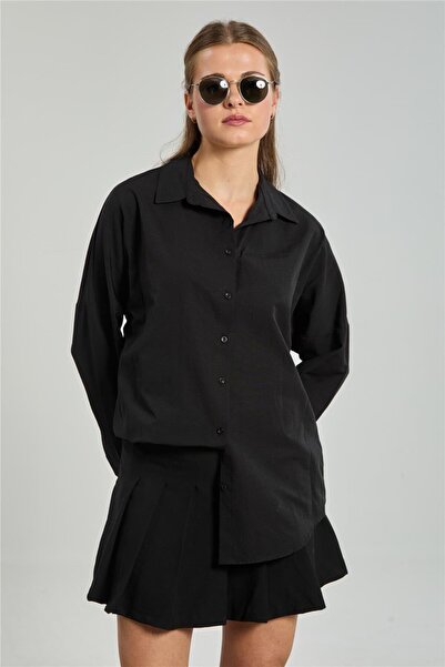 BARRELS AND OIL Women's Long Sleeve Shirt - Black