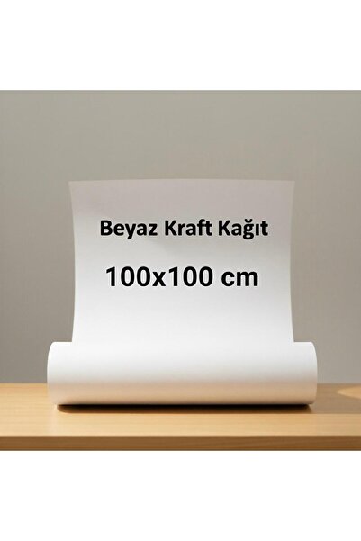 Kraft 20 Adet Beyaz kağıt 100x100 paketleme kağıdı ambalaj kağıdı