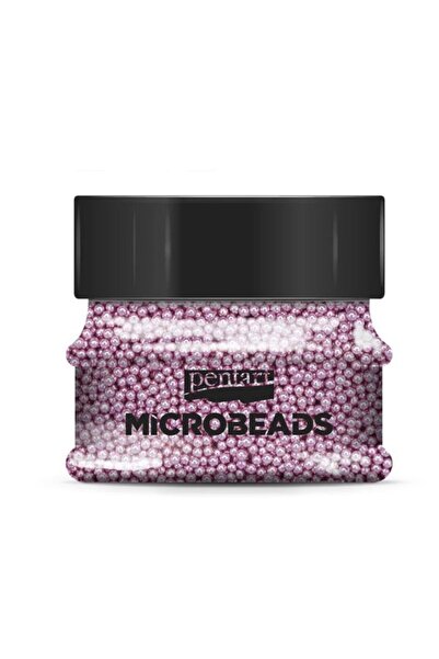 Pentart حبيبات زجاجية صغيرة وردية 40 جرام