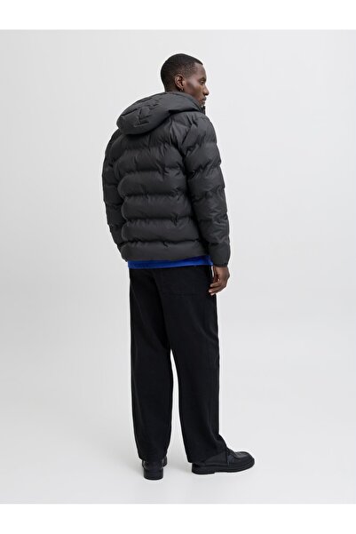 Jack & Jones Jjelements Faux Leather Look Puffer Jacket 12279239