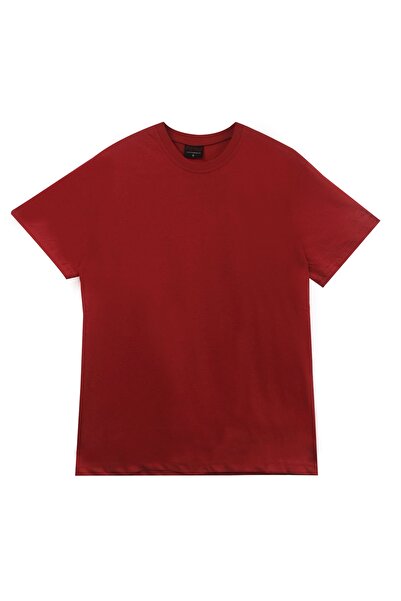 fame-stoned Plain Unprinted Unisex 100% Cotton Red T-Shirt
