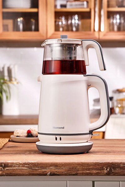 Empressco Krem Bej Çay Makinesi, Hızlı ve Kolay Çay Keyfi, Şık Tasarım