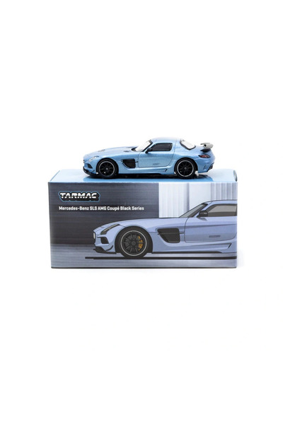 TOYFEST Tarmac Works 1/64 Mercedes-Benz Sls Amg Coupe Black Series Matte Blue