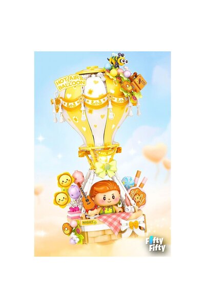 BYCEGU Lz-4113 Loz Yellow Air Balloon 750 Pieces Block Toy