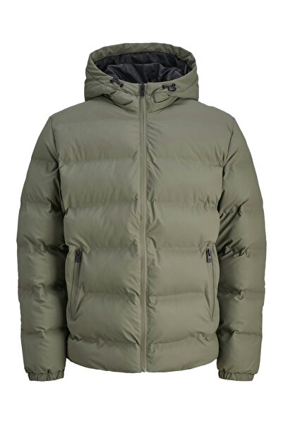 Jack & Jones Jjelements Faux Leather Look Puffer Jacket 12279239