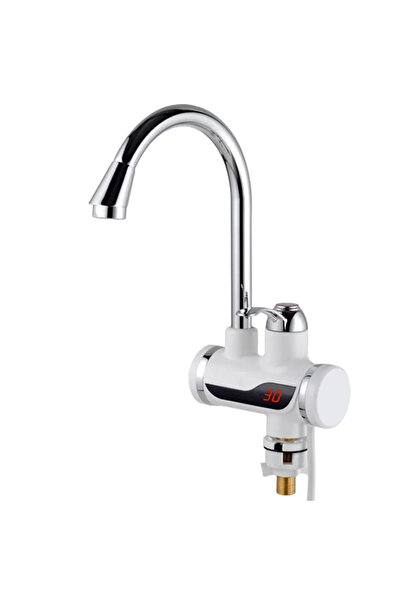 Alista Home Robinet electric cu încălzire instantanee a apei, afișaj LED pentru temperatură, montare orizontală pentru chiuvetă/vas de toaletă