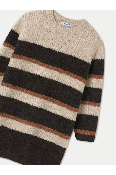 MAYORAL Πλεκτό Φόρεμα για Κορίτσια 7984 Μπεζ, Γκρι