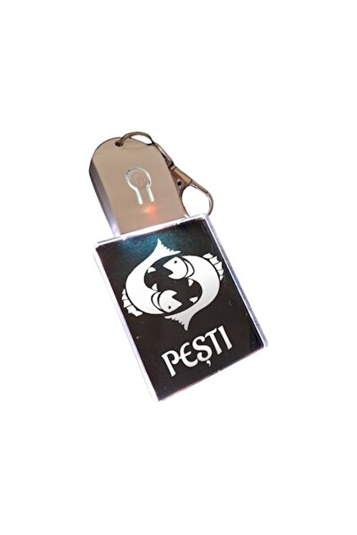 T&M Personalizare Breloc acrilic cu LED - Zodia Pești v2, horoscop cu baterie...