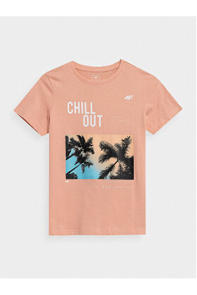 4F Μπλούζα για αγόρι 4FJSS23TTSHM288 Ροζ