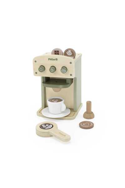 Viga Toys Детска кафемашина Viga PolarB, зелена, дървена, с аксесоари KID442162
