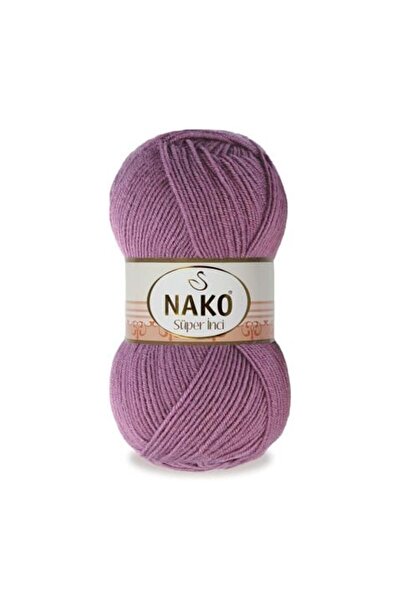 NAKO 5 τεμάχια Super Pearl πλεκτό νήμα 569 Σκούρο ξεθωριασμένο τριαντάφυλλο