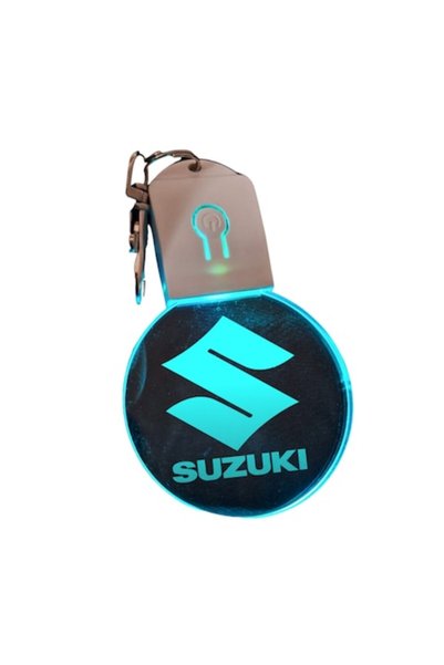 T&M Personalizare Breloc acrilic cu LED - Suzuki Auto cu baterie, rotund, mul...