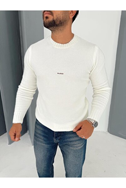 Baycombine35 Чоловічий базовий светр Slim Fit Silence з написом