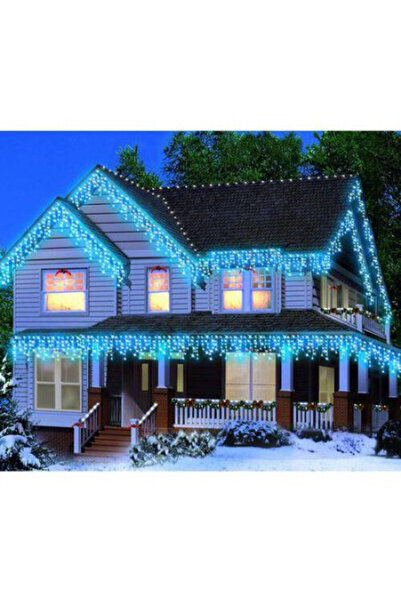 OEM Ghirlandă luminoasă tip perdea 400 LED-uri, 20m, pentru interior/exterior, iluminare albastră