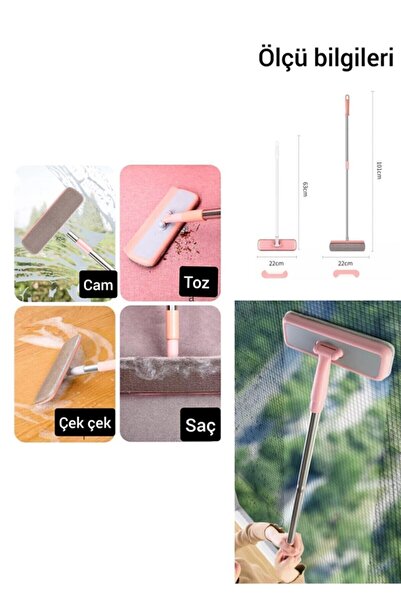 Empressco Prizmatik Silikon Fırça, Çok Amaçlı Temizleyici ve Pencere Temizlem...