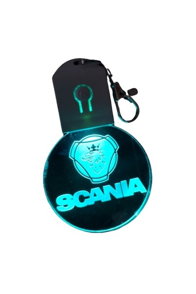 T&M Personalizare Breloc LED acrilic Scania TIR, baterie inclusă, multicolor