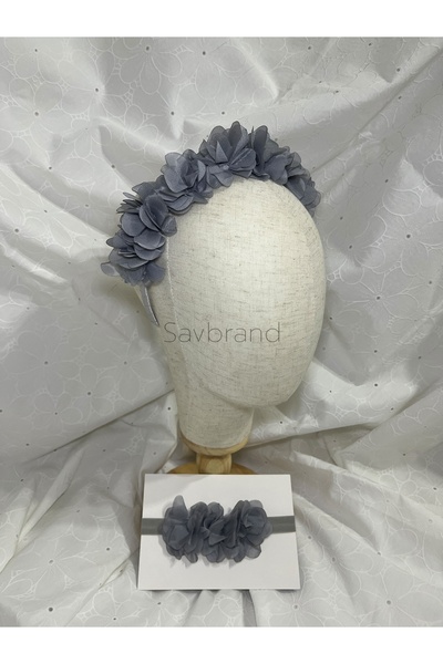 SavBrand Trendy Mother Daughter Hair Accessory Set - Baby Headband + Women's Crown