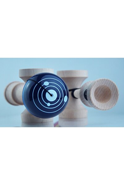 Okendama Kendama SPACE 1, blue, 17cm, metal bearing, MAPLE Ken / BEECH Tama