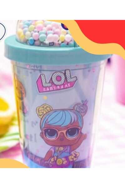 MutfakMarket زجاجة مياه لطيفة مع شفاطة، سعة 450 مل، طبقة مزدوجة، لون أزرق