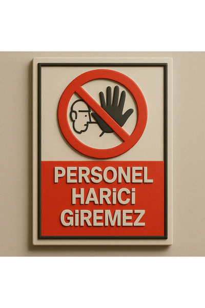 sıradışıhediyem Staff Only External Access Not Permitted Warning Sign Metal 2...
